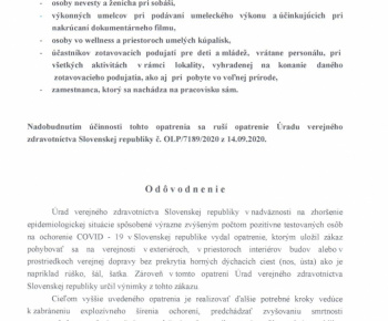 Aktuality / Opatrenie Úradu verejného zdravotníctva Slovenskej republiky pri ohrození verejného zdravia - foto