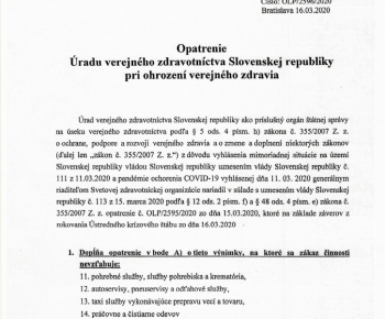 Aktuality / COVID-19 - foto