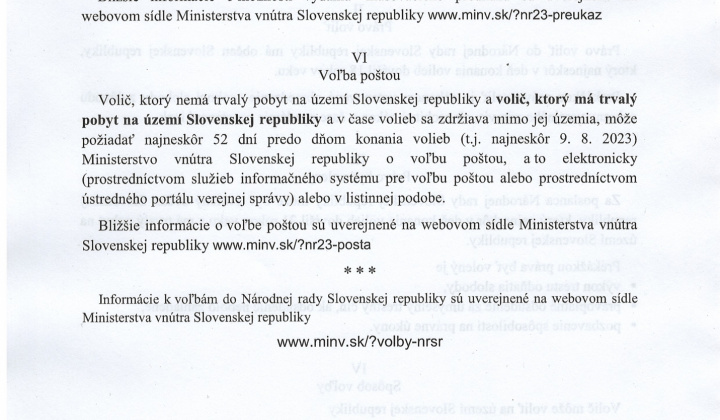 6. fotografia fotogalérie Voľby / Voľby do Národnej rady SR 2023 - foto