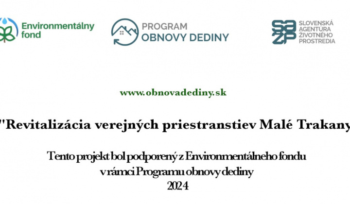 1. fotografia fotogalérie Aktuality / Revitalizácia verejných priestranstiev Malé Trakany - Program obnovy dediny 2024 - foto